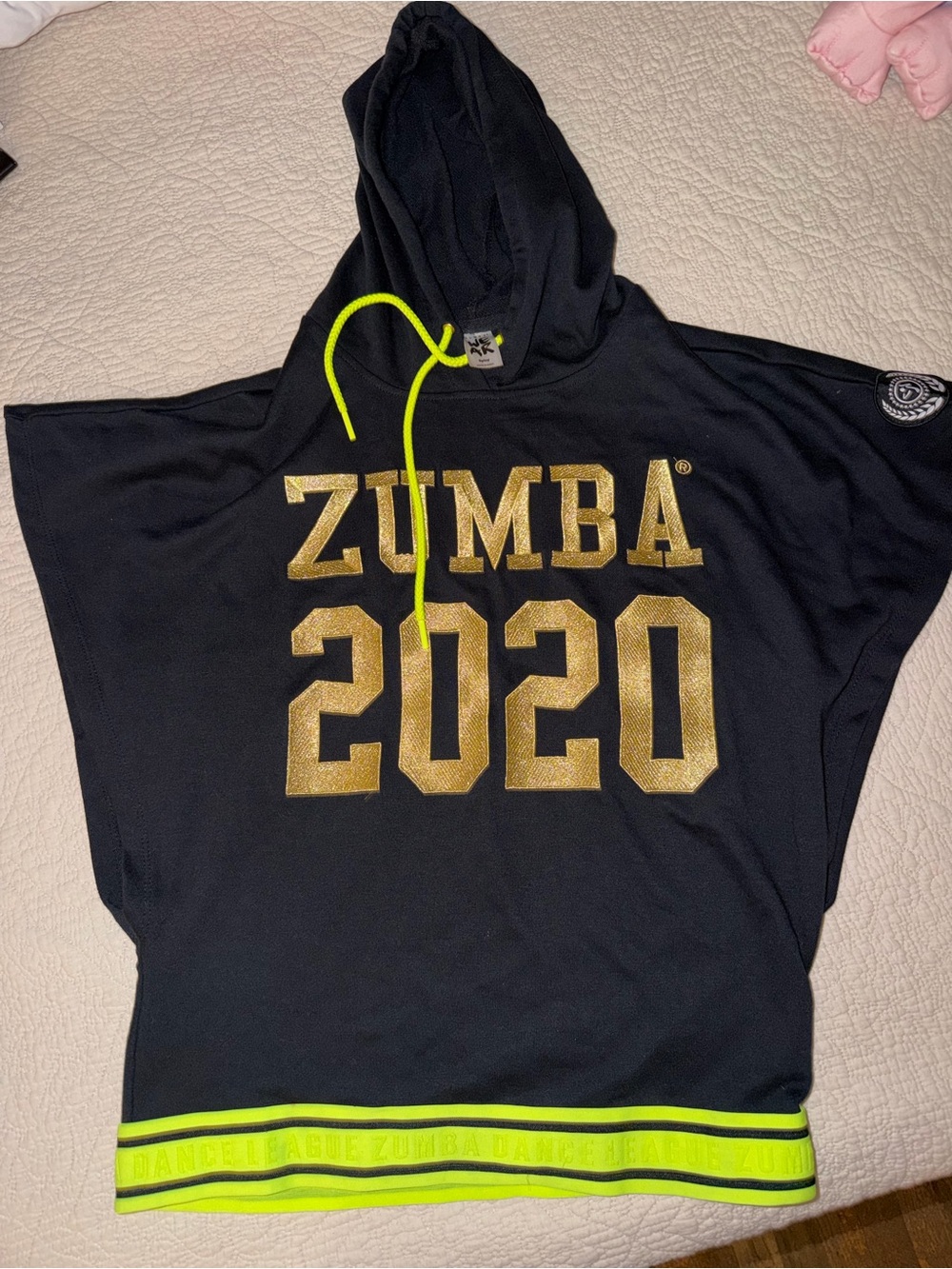 Zumba 2020 Black Hoodie with Gold Print